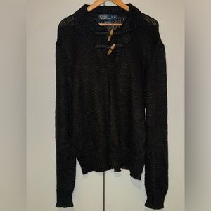 Polo by Ralph Lauren 100% Linen Pullover with Wooden Buttons (XL)